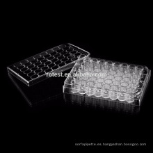Placas de cultivo celular de plástico desechables con tapa 48 agujeros.